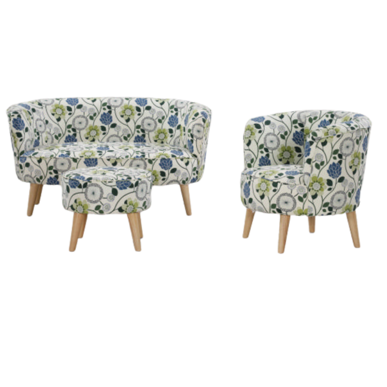 Stamford 2 Seater Sofa Upholstered in Scandi Digital Print Fabric